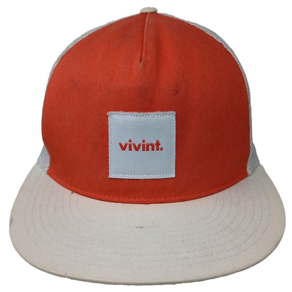 Yupoong Trucker Hat Orange White One Size 5 Panel Mesh Snapback Vivint Home
